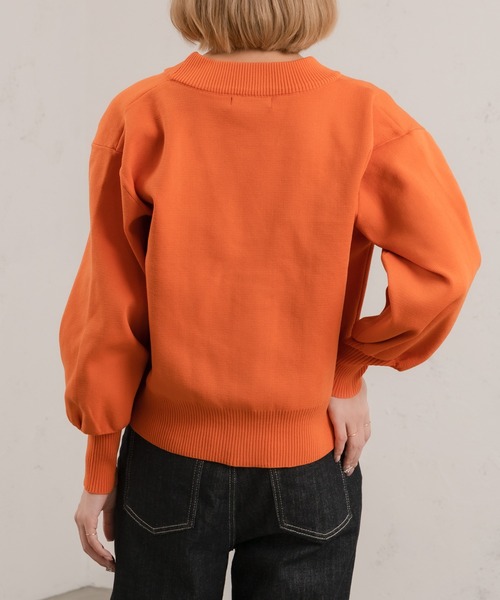 Ezick（エジック）の「ダンボールニットショートカーディガン（カーディガン/ボレロ・レディース・アイボリー/オレンジ/ブラック/グリーン・FREE）」の22枚目の写真