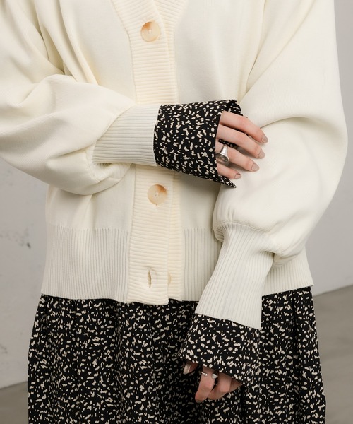 Ezick（エジック）の「ダンボールニットショートカーディガン（カーディガン/ボレロ・レディース・アイボリー/オレンジ/ブラック/グリーン・FREE）」の17枚目の写真