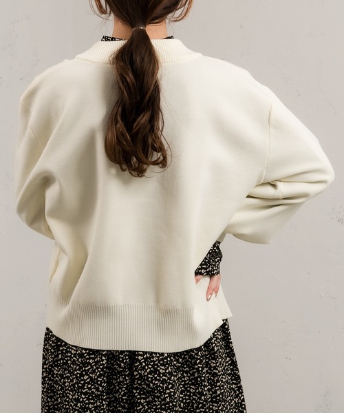 Ezick（エジック）の「ダンボールニットショートカーディガン（カーディガン/ボレロ・レディース・アイボリー/オレンジ/ブラック/グリーン・FREE）」の15枚目の写真