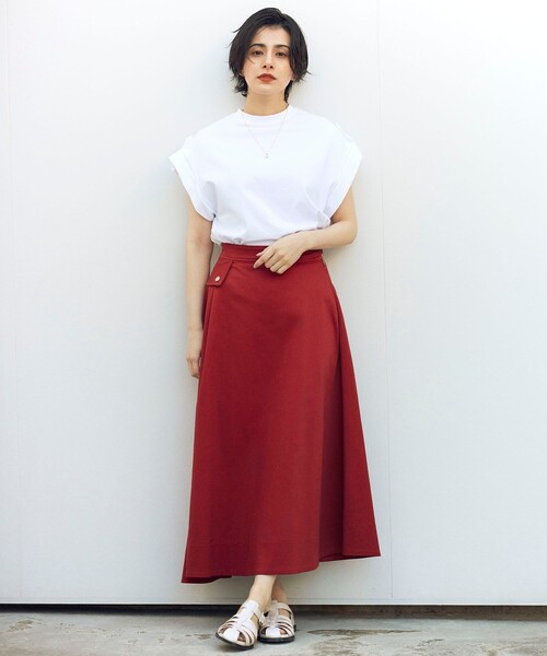 OPAQUE.CLIP（オペークドットクリップ）の「◆【大草直子さんコラボ】オーガニックコットンTシャツ（Tシャツ/カットソー・レディース・ブルー/ベビーピンク/ホワイト系/グリーン系・40/38/36）」の8枚目の写真