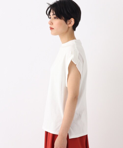 OPAQUE.CLIP（オペークドットクリップ）の「◆【大草直子さんコラボ】オーガニックコットンTシャツ（Tシャツ/カットソー・レディース・ブルー/ベビーピンク/ホワイト系/グリーン系・40/38/36）」の10枚目の写真