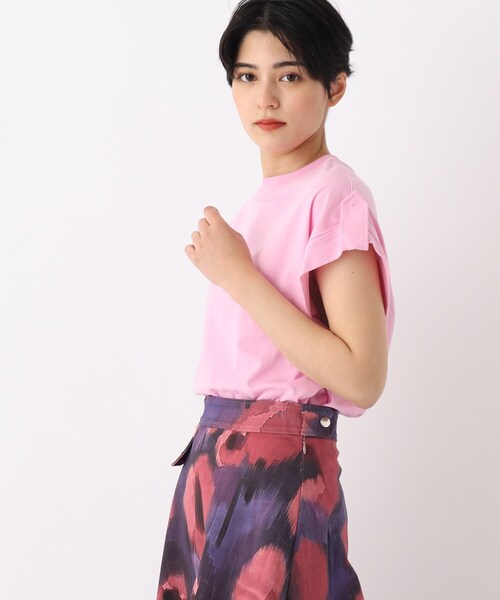 OPAQUE.CLIP（オペークドットクリップ）の「◆【大草直子さんコラボ】オーガニックコットンTシャツ（Tシャツ/カットソー・レディース・ブルー/ベビーピンク/ホワイト系/グリーン系・40/38/36）」の18枚目の写真