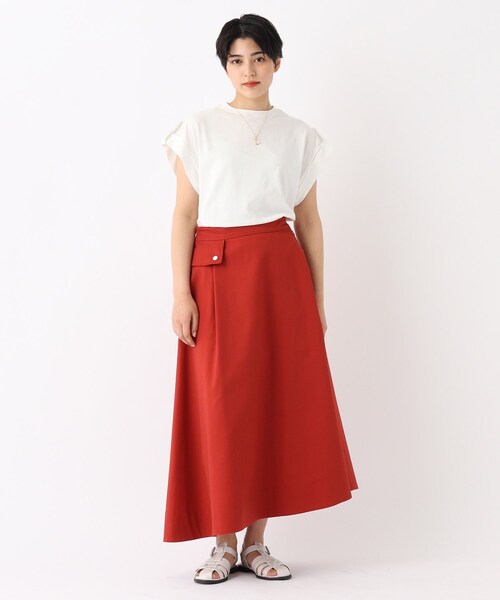 OPAQUE.CLIP（オペークドットクリップ）の「◆【大草直子さんコラボ】オーガニックコットンTシャツ（Tシャツ/カットソー・レディース・ブルー/ベビーピンク/ホワイト系/グリーン系・40/38/36）」の6枚目の写真