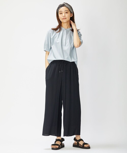 J.PRESS Ladies(J.プレス レディス)の「【イージーケア】ストライプジャージーⅡ カットソー(Tシャツ/カットソー・レディース・ホワイト系1/ベージュ系1/サックスブルー系1・SMALL)」の7枚目の写真