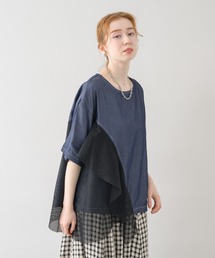 Paradise Picnic | デニムメッシュ切替プルオーバー(シャツ/ブラウス)