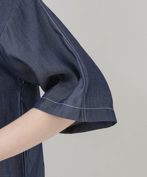 Paradise Picnic（パラダイスピクニック）の「デニムメッシュ切替プルオーバー（シャツ/ブラウス・レディース・ブラック/ネイビー・FREE）」の12枚目の写真