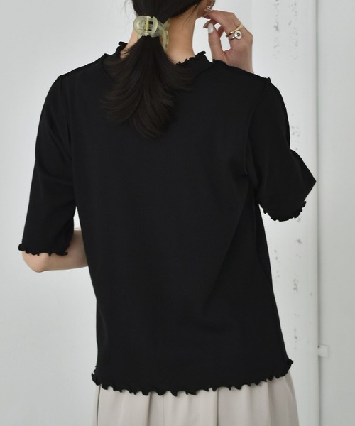 RETRO GIRL(レトロガール)の「テレコアソート5分袖CT(Tシャツ/カットソー・レディース・ホワイト/ブラック/グリーン/ホワイト系その他/ブラウン系その他・FREE)」の9枚目の写真
