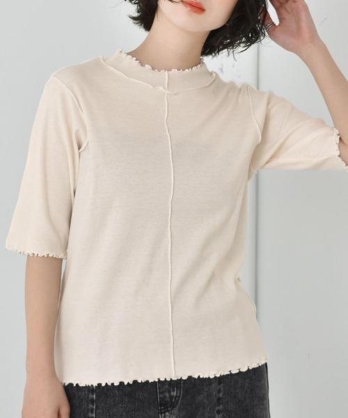 RETRO GIRL(レトロガール)の「テレコアソート5分袖CT(Tシャツ/カットソー・レディース・ホワイト/ブラック/グリーン/ホワイト系その他/ブラウン系その他・FREE)」の19枚目の写真