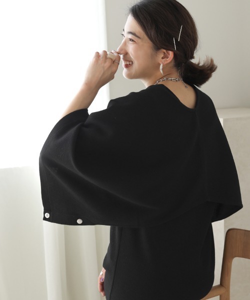 Bou Jeloud(ブージュルード)の「【WEB限定】Vネックロングジャンスカ+ポンチョセット(ワンピース・レディース・ブラック/グレー/オフホワイト/モカ・M/L)」の19枚目の写真