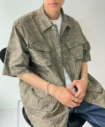 CIAOPANIC | ミリタリーミックスに、カモフラージュプリント半袖ルーズシャツ(シャツ/ブラウス)