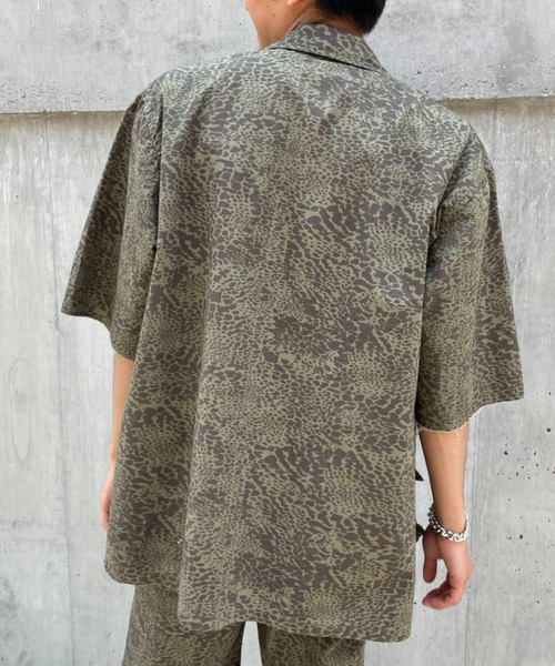 CIAOPANIC（チャオパニック）の「ミリタリーミックスに、カモフラージュプリント半袖ルーズシャツ（シャツ/ブラウス・メンズ・オリーブ/アイボリー・MEDIUM/LARGE）」の13枚目の写真