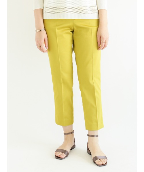 Te chichi（テチチ）の「シャンブレーサテンテーパードパンツ（その他パンツ・レディース・ネイビー/イエロー/ブルー・SMALL/MEDIUM）」の3枚目の写真