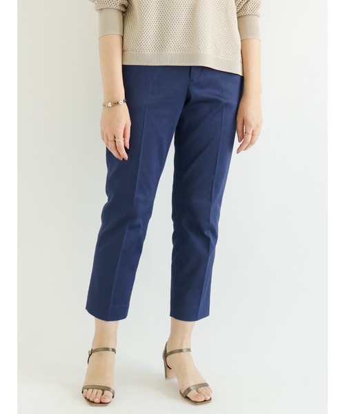 Te chichi（テチチ）の「シャンブレーサテンテーパードパンツ（その他パンツ・レディース・ネイビー/イエロー/ブルー・SMALL/MEDIUM）」の2枚目の写真