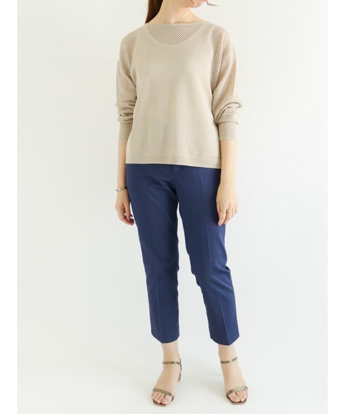 Te chichi（テチチ）の「シャンブレーサテンテーパードパンツ（その他パンツ・レディース・ネイビー/イエロー/ブルー・SMALL/MEDIUM）」の10枚目の写真