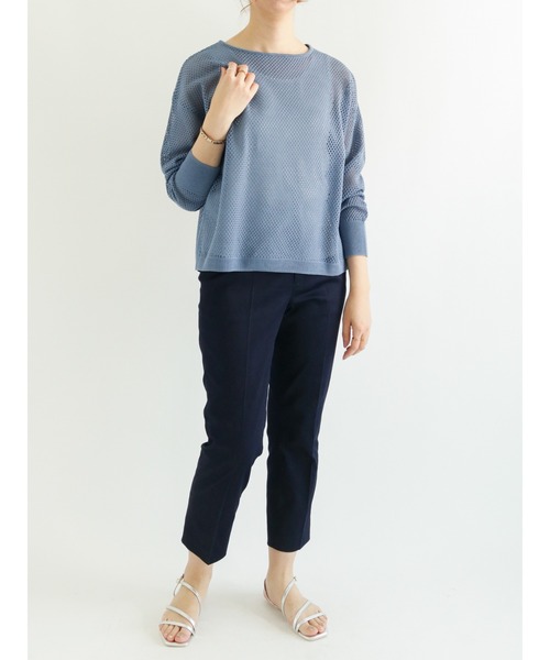 Te chichi（テチチ）の「シャンブレーサテンテーパードパンツ（その他パンツ・レディース・ネイビー/イエロー/ブルー・SMALL/MEDIUM）」の11枚目の写真