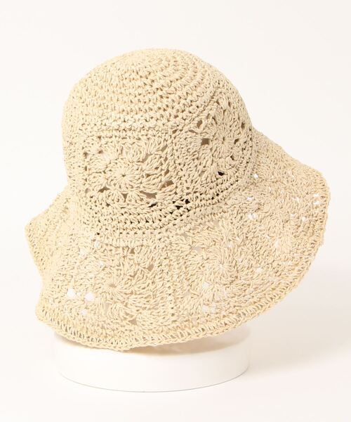 flower（フラワー）の「フラワークロシェハット（ハット・レディース・アイボリー・FREE）」の2枚目の写真