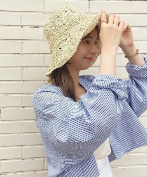 flower（フラワー）の「フラワークロシェハット（ハット・レディース・アイボリー・FREE）」の4枚目の写真