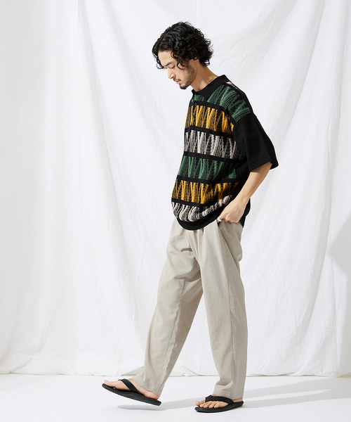 JOURNAL STANDARD(ジャーナルスタンダード)の「【GEOM PATTERN / ジオメパターン】ジャガード ニットポロシャツ(ポロシャツ・メンズ・ブラック/ネイビー/クリアイエロー/コバルトブルー・MEDIUM/LARGE)」の6枚目の写真
