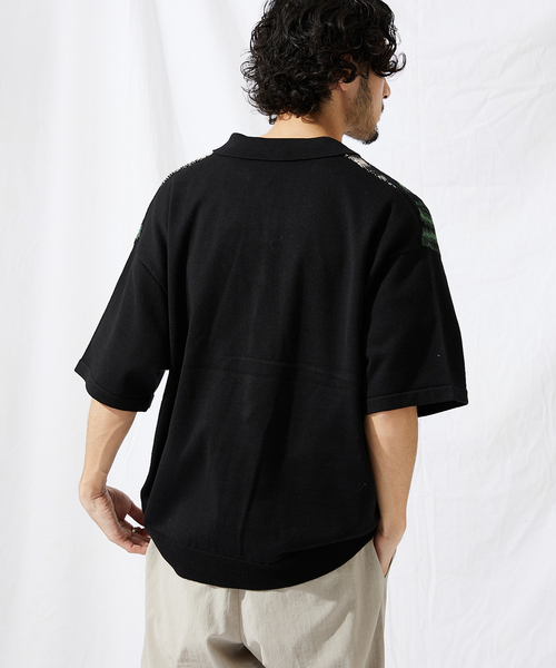 JOURNAL STANDARD(ジャーナルスタンダード)の「【GEOM PATTERN / ジオメパターン】ジャガード ニットポロシャツ(ポロシャツ・メンズ・ブラック/ネイビー/クリアイエロー/コバルトブルー・MEDIUM/LARGE)」の12枚目の写真
