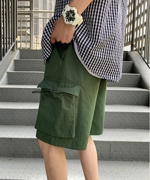 NEW GENTLEMAN（ニュージェントルマン）の「タクティカル カーゴショーツ（カーゴパンツ・メンズ・ブラック/オリーブ・M/L）」の8枚目の写真