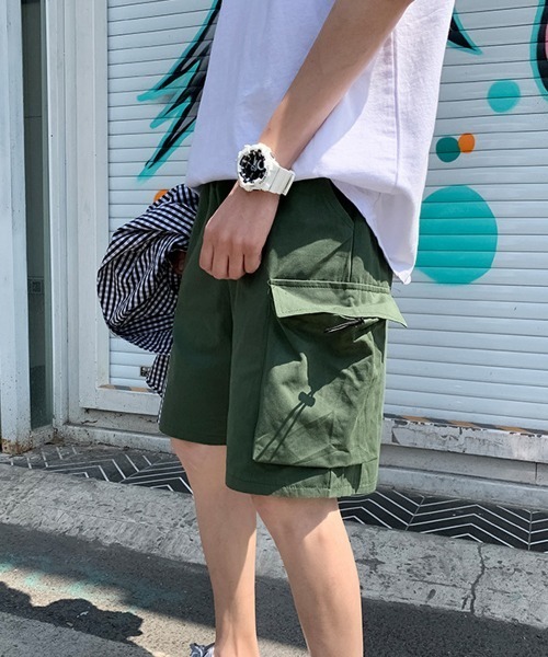 NEW GENTLEMAN（ニュージェントルマン）の「タクティカル カーゴショーツ（カーゴパンツ・メンズ・ブラック/オリーブ・M/L）」の4枚目の写真