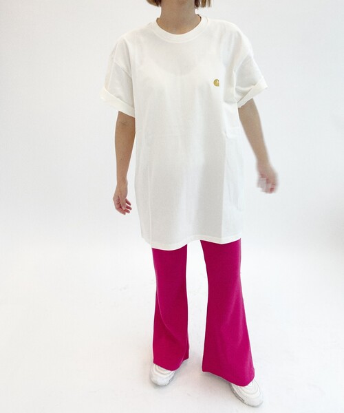 Carhartt WIP(カーハートダブリューアイピー)の「CARHARTT WIP S/S CHASE T-SHIRT(Tシャツ/カットソー・レディース・ブラック/グレー/アイボリー・SMALL/MEDIUM/X-SMALL)」の7枚目の写真