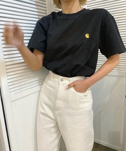 Carhartt WIP(カーハートダブリューアイピー)の「CARHARTT WIP S/S CHASE T-SHIRT(Tシャツ/カットソー・レディース・ブラック/グレー/アイボリー・SMALL/MEDIUM/X-SMALL)」の10枚目の写真