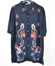 【ヴィンテージ古着】UTILITY 総柄 オープンカラーシャツ