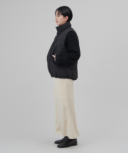 Aunt Marie's(アントマリーズ)の「中綿スタンドネックベスト(ダウンベスト・レディース・ブラック/ネイビー・FREE)」の14枚目の写真