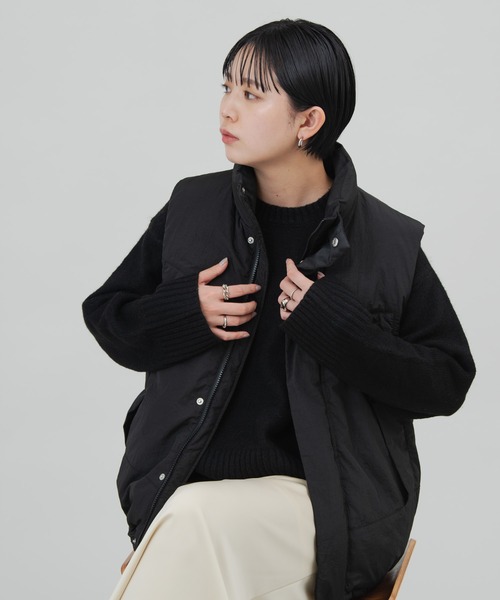 Aunt Marie's - Aunt Maries  大人　ダウンベスト　美品 Aunt Marie's（アントマリーズ）の「中綿スタンドネックベスト