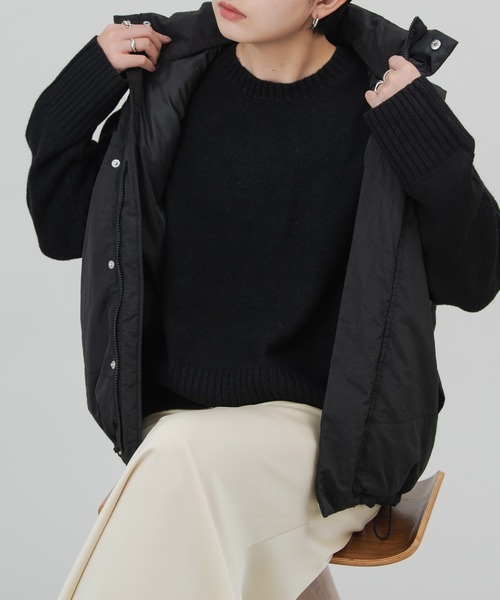 Aunt Marie's(アントマリーズ)の「中綿スタンドネックベスト(ダウンベスト・レディース・ブラック/ネイビー・FREE)」の20枚目の写真