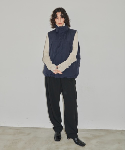 Aunt Marie's(アントマリーズ)の「中綿スタンドネックベスト(ダウンベスト・レディース・ブラック/ネイビー・FREE)」の10枚目の写真