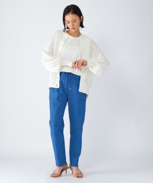 BARNYARDSTORM（バンヤードストーム）の「BARNYARDSTORM / テープヤーンカーデ（ニット/セーター・レディース・ホワイト/ブラック・FREE）」の5枚目の写真