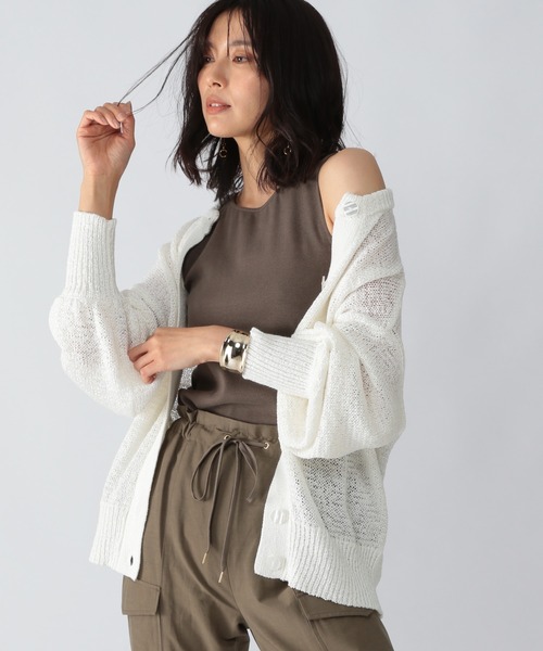 BARNYARDSTORM（バンヤードストーム）の「BARNYARDSTORM / テープヤーンカーデ（ニット/セーター・レディース・ホワイト/ブラック・FREE）」の21枚目の写真