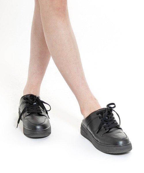 FOLLOWIN（フォロウィン）の「シンプル厚底サボ スニーカー（スニーカー・レディース・ホワイト/ブラック/グリーン/ブラック×ホワイト・24cm/25cm/23㎝）」の16枚目の写真