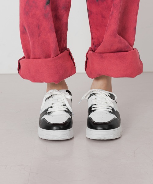 FOLLOWIN（フォロウィン）の「シンプル厚底サボ スニーカー（スニーカー・レディース・ホワイト/ブラック/グリーン/ブラック×ホワイト・24cm/25cm/23㎝）」の18枚目の写真