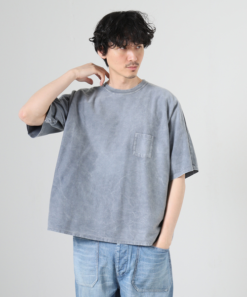 JOURNAL STANDARD J.S HOMESTEAD(ジャーナルスタンダードホームステッド)の「【J.S Homestead】ワイド クラッシュ Tシャツ(Tシャツ/カットソー・メンズ・グリーン/イエロー/ネイビー/ピンク・FREE)」の2枚目の写真
