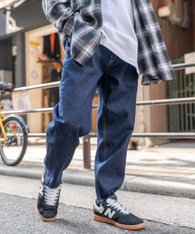 ワイドデニムテーパードバギーパンツ 10オンス