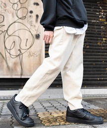 ワイドデニムテーパードバギーパンツ 10オンス