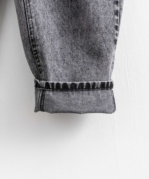 Rocky Monroe(ロッキーモンロー)の「ワイドデニムテーパードバギーパンツ 10オンス(デニムパンツ・メンズ・ライトブルー/ブラック/ブルー系/ブルー/ブラック系/ワンウォッシュ/インディゴブルー/ダークグリーン/キナリ/ケミカルウォッシュ/ブラック系1・M/L/S)」の22枚目の写真