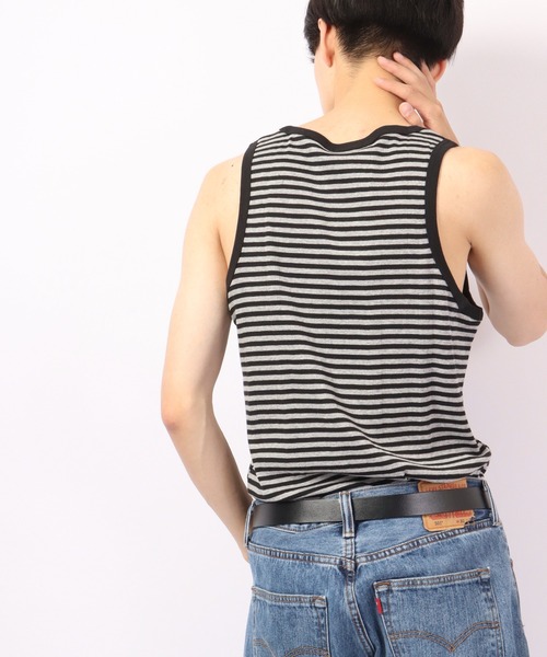 MILLER(ミラー)の「Robert P.Miller パネルリブ タンクトップ ユニセックス RPM(タンクトップ・メンズ・ホワイト×ネイビー/ブラック×グレー・XL/L/M)」の7枚目の写真