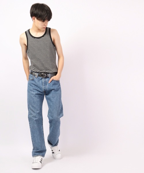 MILLER(ミラー)の「Robert P.Miller パネルリブ タンクトップ ユニセックス RPM(タンクトップ・メンズ・ホワイト×ネイビー/ブラック×グレー・XL/L/M)」の8枚目の写真