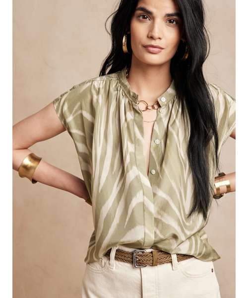 Banana Republic シルクシャツ セール】パーフェクト シルクシャツ（シャツ/ブラウス）｜BANANA