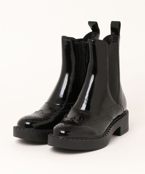 Jeffrey Campbell(ジェフリーキャンベル)の「ウィングチップ厚底サイドゴアブーツ(ブーツ・レディース・ブラック・38/39/37/36)」の7枚目の写真
