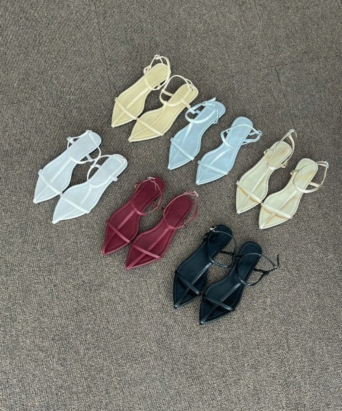 wee9s(ウィークス)の「strap cone mule / 調整ストラップ付きコーンミュール(サンダル・レディース・シルバー/ゴールド/アイボリー/ベージュ/ブラック/ワイン・23.5cm/24cm/24.5cm/25cm/23cm)」の11枚目の写真