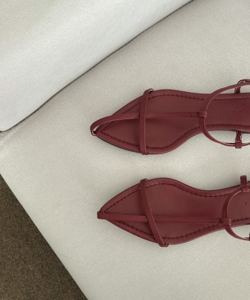 wee9s(ウィークス)の「strap cone mule / 調整ストラップ付きコーンミュール(サンダル・レディース・シルバー/ゴールド/アイボリー/ベージュ/ブラック/ワイン・23.5cm/24cm/24.5cm/25cm/23cm)」の16枚目の写真