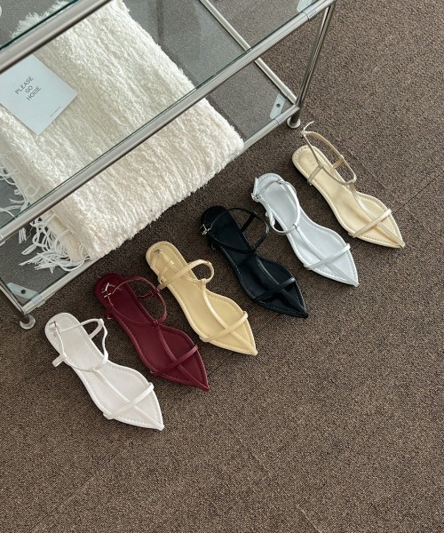 wee9s(ウィークス)の「strap cone mule / 調整ストラップ付きコーンミュール(サンダル・レディース・シルバー/ゴールド/アイボリー/ベージュ/ブラック/ワイン・23.5cm/24cm/24.5cm/25cm/23cm)」の10枚目の写真