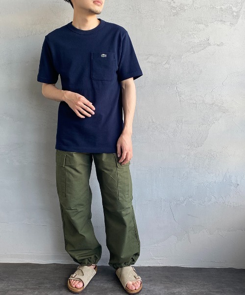 WEB限定】[LACOSTE/ラコステ] ワンポイントロゴ 鹿の子ポケットT