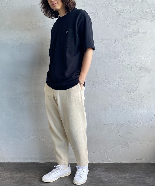 LACOSTE（ラコステ）の「【WEB限定】[LACOSTE/ラコステ] ワンポイントロゴ 鹿の子ポケットTシャツ（Tシャツ/カットソー・レディース・ホワイト/ブラック/ネイビー/オリーブ・2/4/3/5）」の8枚目の写真