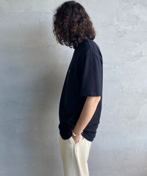 WEB限定】[LACOSTE/ラコステ] ワンポイントロゴ 鹿の子ポケットT